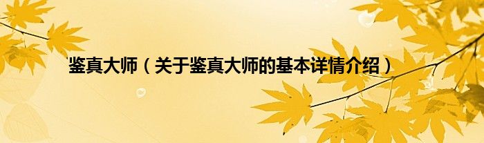 鉴真大师（关于鉴真大师的基本详情介绍）